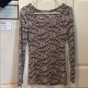 Lace Long Sleeve Shirt, Small, Maurices Brand